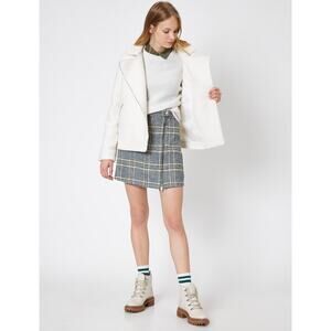 ABERCROMBIE | Plaid Zip Front Mini Skirt | S